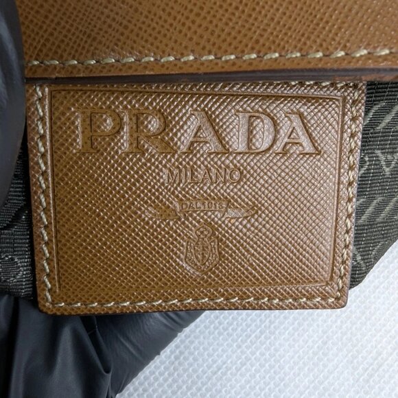 Authentic PRADA Canapa Shoulder Bag in Nylon with LOGO Made in Italy - Picture 7 of 16